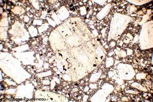 Clinopyroxène (vu au microscope polarisant)