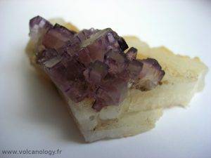 Fluorine violette sur barytine de Musquiz (Mexique)