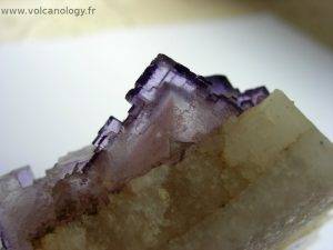 Fluorine violette sur barytine de Musquiz (Mexique)