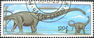 Timbre représentant un diplodocus (Sauropode) 