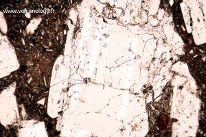 Plagioclases (vu au microscope polarisant)
