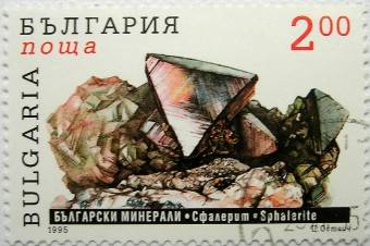 Cristal de sphalérite (ou blende)