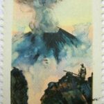 Le Volcan Karimsky en éruption