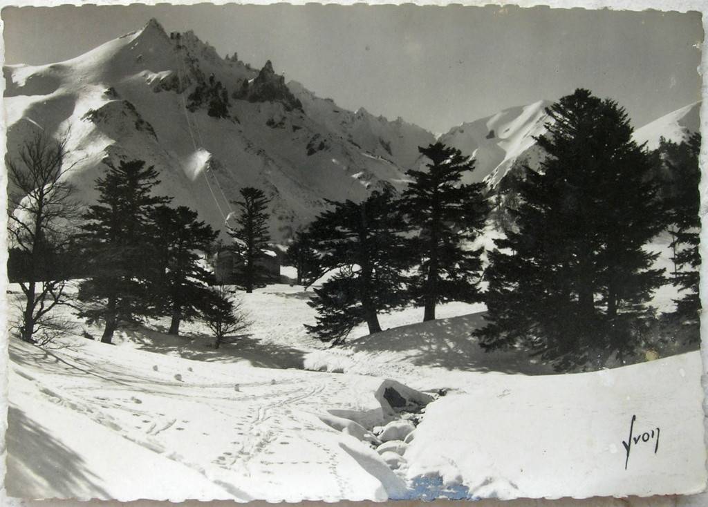 Paysage d'hiver au pied du massif du Sancy