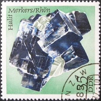 Halite bleue de la Mine de Merkers