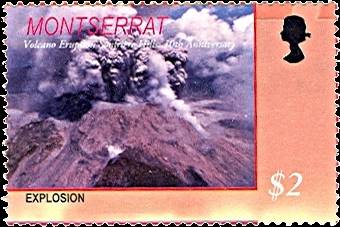 Explosion du Dôme de Soufrière Hills de Montserrat
