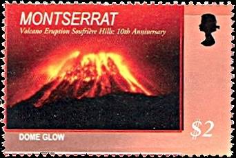 Le Dôme incandescent de Soufrière Hills de Montserrat